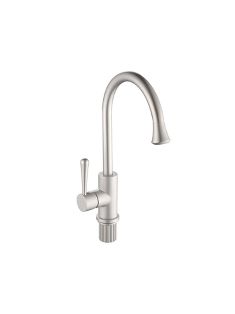 4152 Смеситель Кухня Frap d-40 на гайке МАКСИ (матовый) (авиац. алюминий)