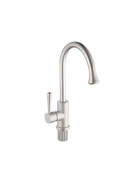 4152 Смеситель Кухня Frap d-40 на гайке МАКСИ (матовый) (авиац. алюминий)