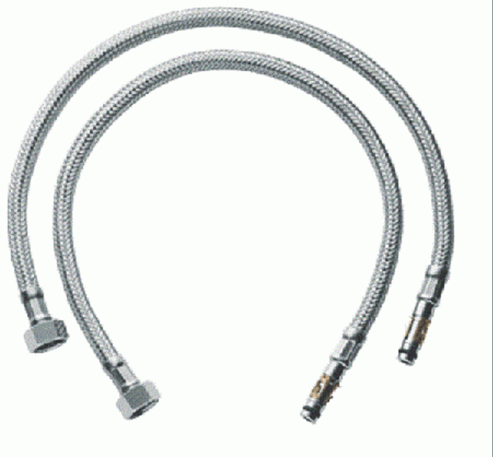 F94-10 Подводка для смесителя 60см (пара) (удлиненный штуцер М10) FRAP