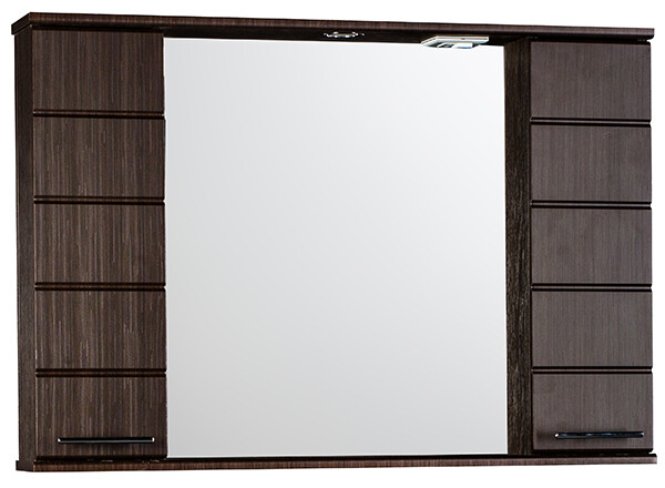 Зеркало-шкаф SANTREK HOME "Корро-100 С" (Венге) с подсветкой 1000х715х160