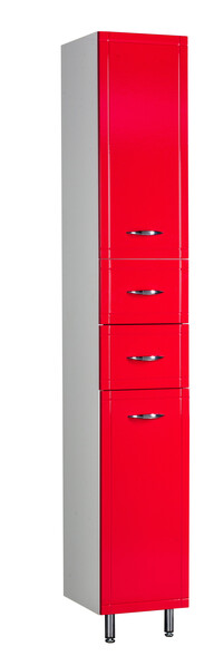 Пенал SANTREK HOME "Мальта-30" (Красный) 1 дверь 2 ящика с корзиной Левый 300х1920х338 *