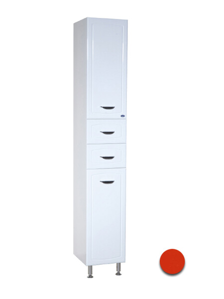 Пенал SANTREK HOME "Мальта-30" (Красный) 1 дверь 2 ящика с корзиной Правый 300х1920х338 *