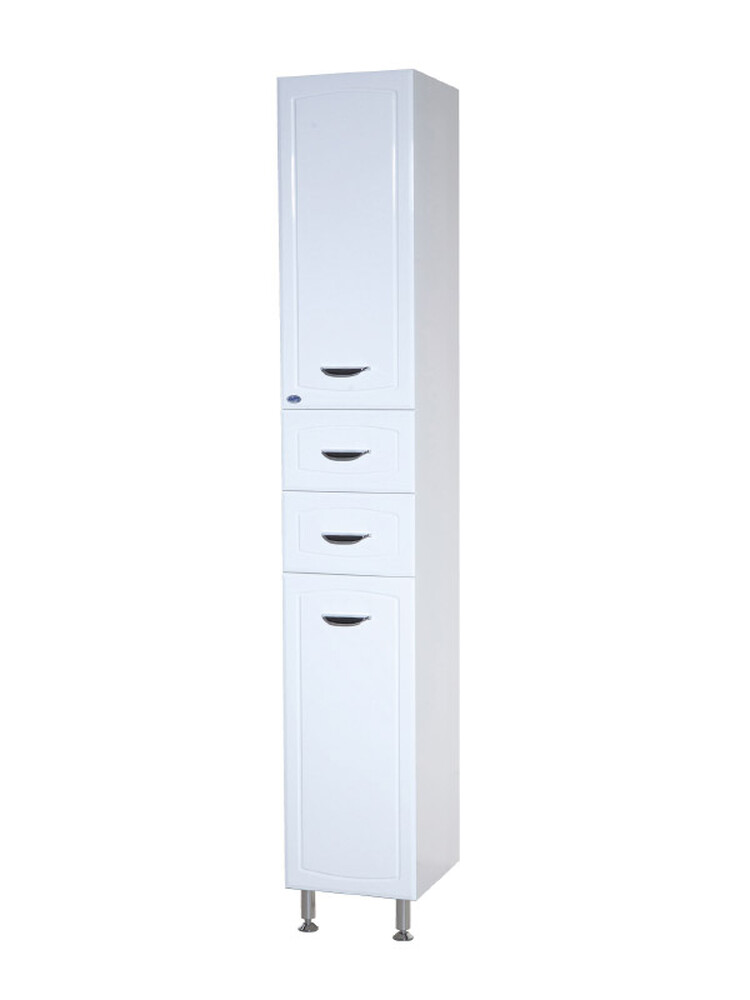 Пенал SANTREK HOME "Мальта-35" (Белый) 1 дверь 2 ящика с корзиной Левый 350х1920х338*