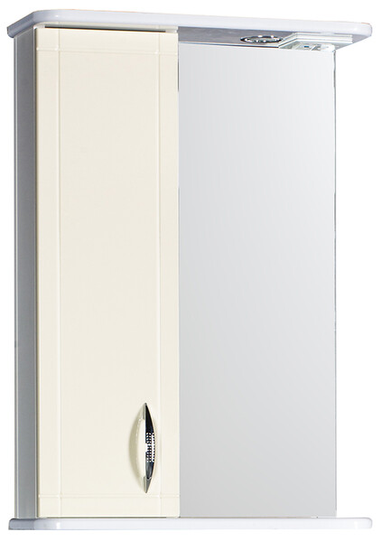 Зеркало-шкаф SANTREK HOME "Мальта-50" (Бежевый) с подсветкой Левый 500х722х190 *