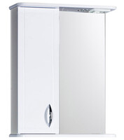 Зеркало-шкаф SANTREK HOME "Мальта-60" (Белый) с подсветкой Левый 600х722х190