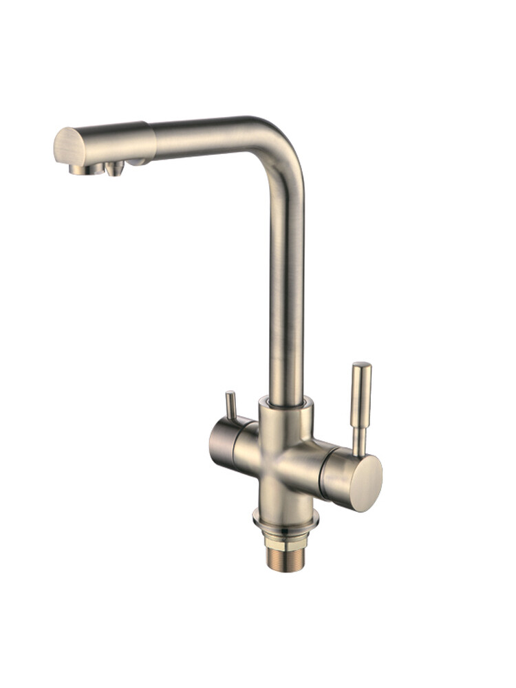  4352-4 Смеситель Кухня Frap d-40 на гайке МАКСИ (бронза) под фильтр для питьевой воды