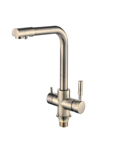  4352-4 Смеситель Кухня Frap d-40 на гайке МАКСИ (бронза) под фильтр для питьевой воды