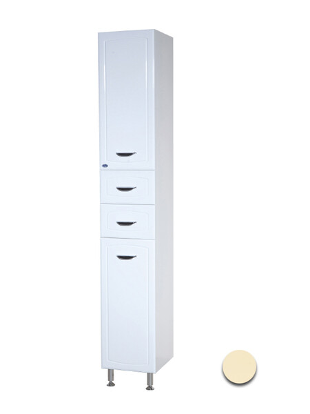 Пенал SANTREK HOME "Мальта-35" (Бежевый) 1 дверь 2 ящика с корзиной Левый 350х1920х338 *