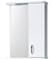 Зеркало-шкаф SANTREK HOME "Мальта-55" (Белый) с подсветкой Правый 550х722х190