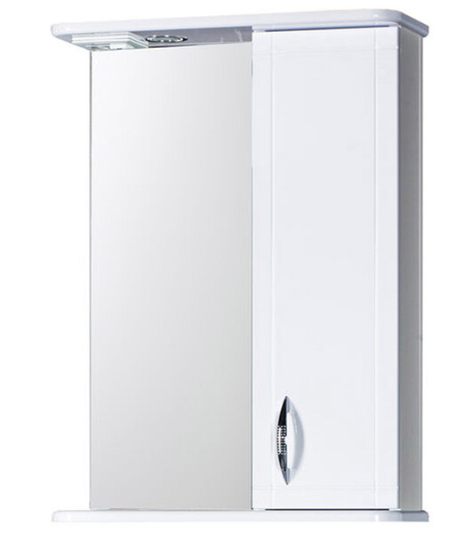 Зеркало-шкаф SANTREK HOME "Мальта-55" (Белый) с подсветкой Правый 550х722х190