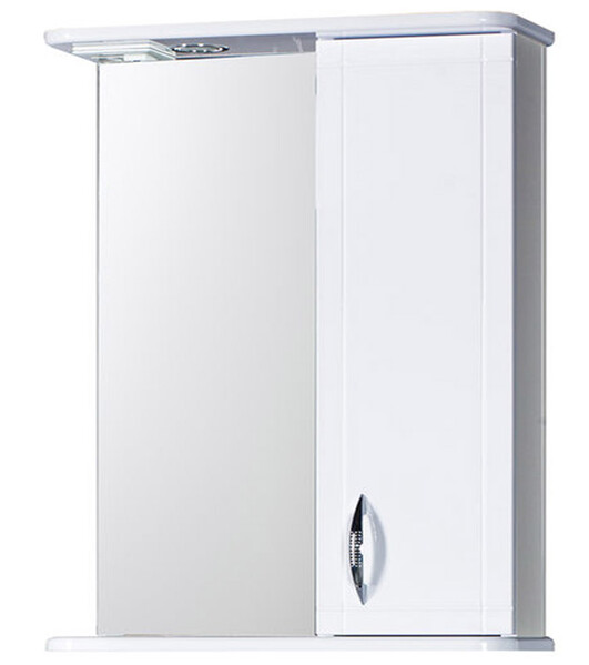 Зеркало-шкаф SANTREK HOME "Мальта-60" (Белый) с подсветкой Правый 600х722х190