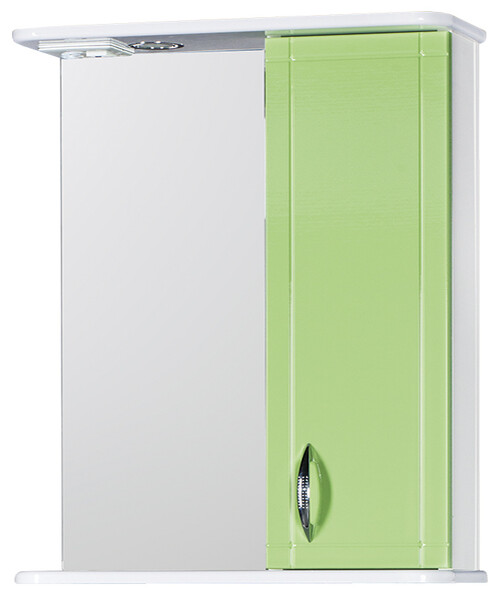 Зеркало-шкаф SANTREK HOME "Мальта-60" (Салатовый) с подсветкой Правый 600х722х190 *