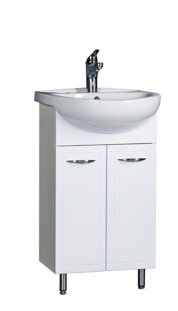 Подстолье SANTREK HOME "Мальта-50" (Белый) 2 двери под умывальник "Канны-50" 436х800х277