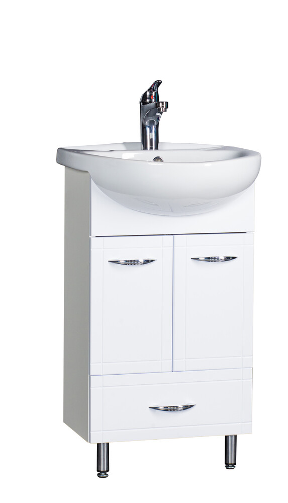 Подстолье SANTREK HOME "Мальта-50" (Белый) 2 двери 1 ящик под умывальник "Канны-50" 436х800х277