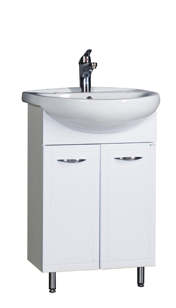 Подстолье SANTREK HOME "Мальта-55" (Белый) 2 двери под умывальник "Антик-55" 492х800х277