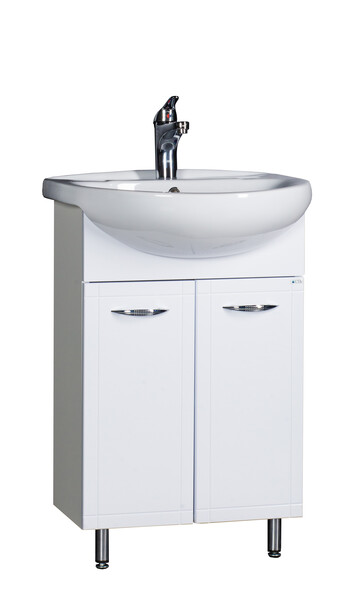 Подстолье SANTREK HOME "Мальта-55" (Белый) 2 двери под умывальник "Антик-55" 492х800х277