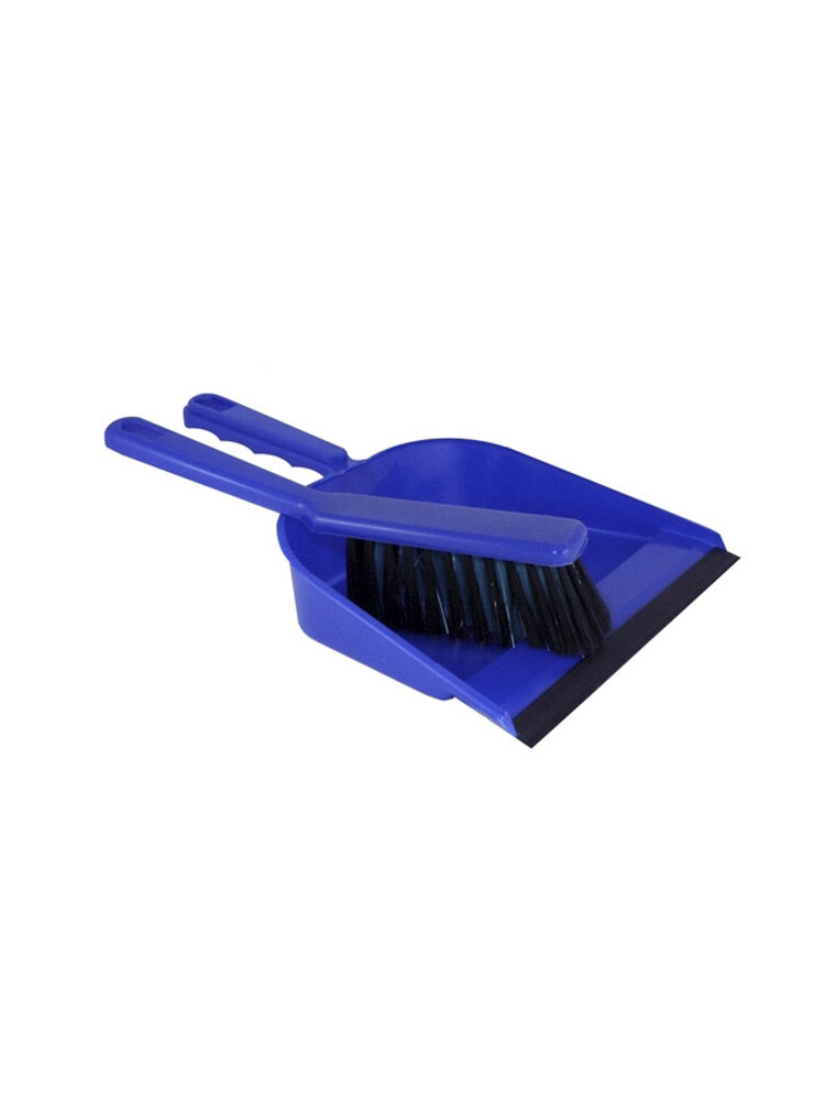 Совок, щетка-сметка с РЕЗИНКОЙ цв.микс  (Мульти-Пласт 2000)