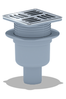 TA5714М Трап 50 верт с решеткой из нерж стали 15*15, рег