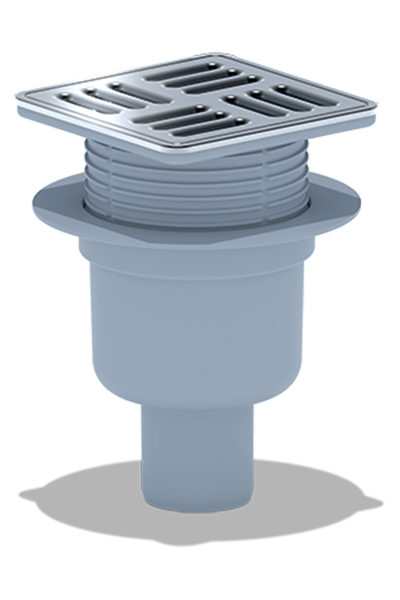 TA5714М Трап 50 верт с решеткой из нерж стали 15*15, рег