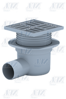 TQ5614М Трап 50 горизонт с решеткой нерж сталь сухой, рег