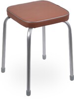 Табурет Фабрик 3 КВАДРАТ винилискожа Коричневый ТФ03/К NIKA*