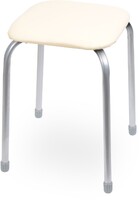 Табурет Классика 3 КВАДРАТ винилискожа Слоновая кость ТК03/СК NIKA*