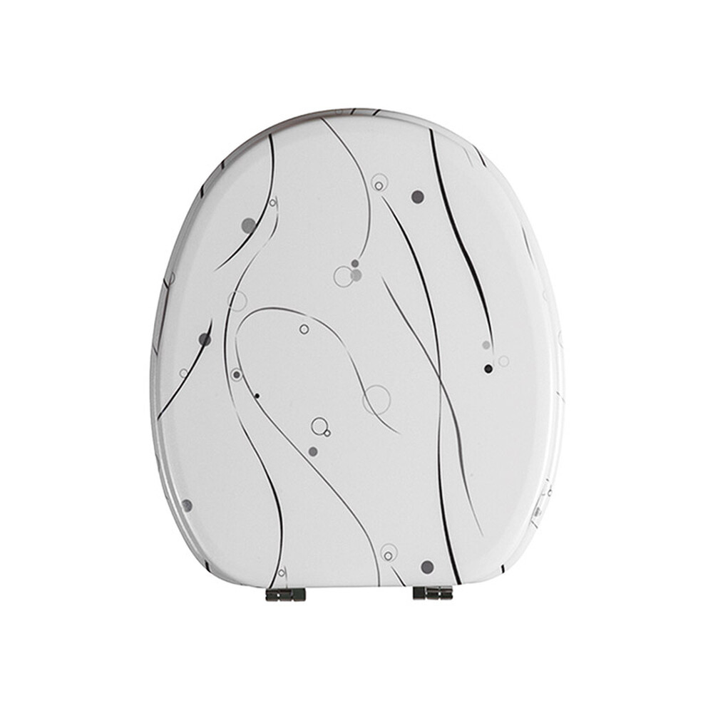 Сиденье д/унитаза МДФ/ МИКРОЛИФТ ОРИО КД-07м "Подводный мир" (377х432мм ,  межосевое 90-175мм)