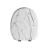 Сиденье д/унитаза МДФ/ МИКРОЛИФТ ОРИО КД-07м "Подводный мир" (377х432мм ,  межосевое 90-175мм)