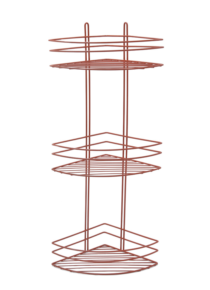 Полка угловая 3 яруса, овал, высокая 4894-3 СТК (красная) РОССИЯ