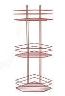 Полка угловая 3 яруса, трапеция, высокая 4895-3 СТК (красная) РОССИЯ