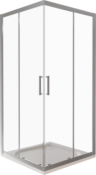 Душ.ограждение GOOD DOOR LATTE CR-100-C-WE Г-образное, стекло Прозрачное 5мм (без поддона и автослива)
