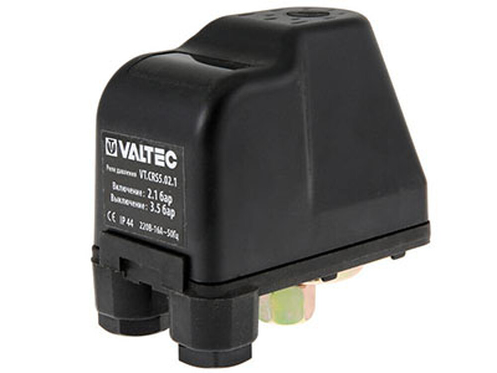 Реле давления VALTEC CRS-5, 1/4" накл.гайка, преднастройка 2,1-3,5 бар (VT.CRS5.02.1)