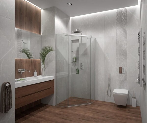 Душевое ограждение ERLIT ER10109V-C1 (90*90*200) стекло прозрачное 6 мм. 3к.