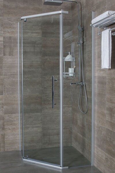 Душевое ограждение ERLIT ER10110V-C1 (100*100*200) стекло прозрачное 6 мм. 3к.