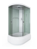 Душ. кабина СТК (рег.№468190) AQUA-0109 R120*80*215 выс.под.зад.ст.бел.без г/м,стек. мат.пр,хр 4 к.