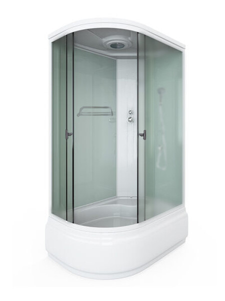 Душ. кабина СТК (рег.№468190) AQUA-0109 R120*80*215 выс.под.зад.ст.бел.без г/м,стек. мат.пр,хр 4 к.