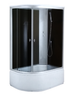 Душ. кабина СТК/SANTREK AQUA (рег.№468190) AQUA-0109G R 120*80*215 выс.под.,зад.ст чер. БЕЗ г/м,ст.тон.пр,хр. 4 к,