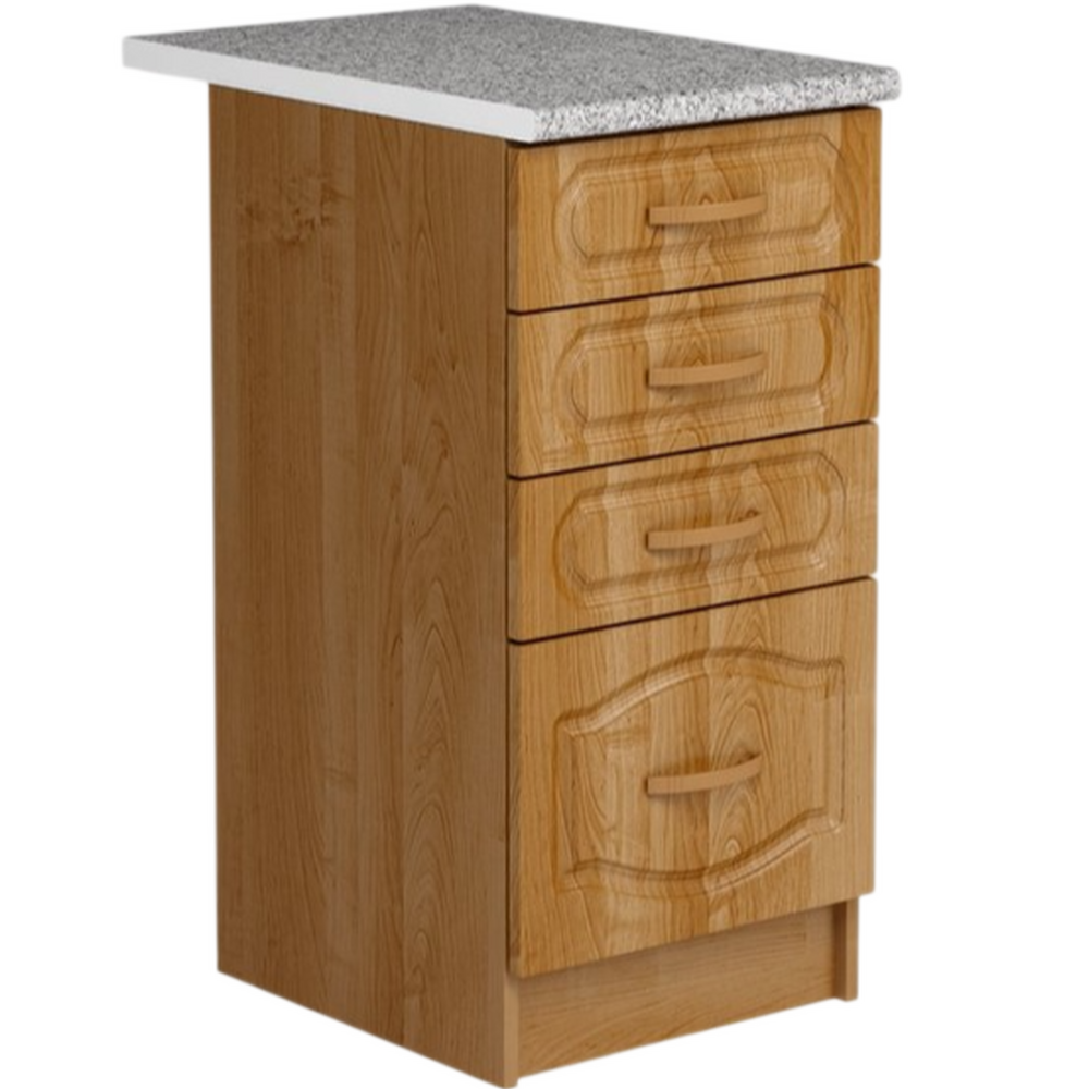 Рабочий стол 40 Ольха (4 ящика) фасад МДФ столешница цвет (ГРАНИТ) SANTREK HOME