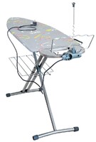 Гладильная доска "НИКА-БЕСТ" р-р 122х40см (Металлокар,полка д/белья,элек.удлин.+держ.д/пров) НБ