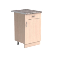 Рабочий стол 50 цвет Дуб млечный (1 ящик) столешница Гранит SANTREK HOME (ЛДСП)