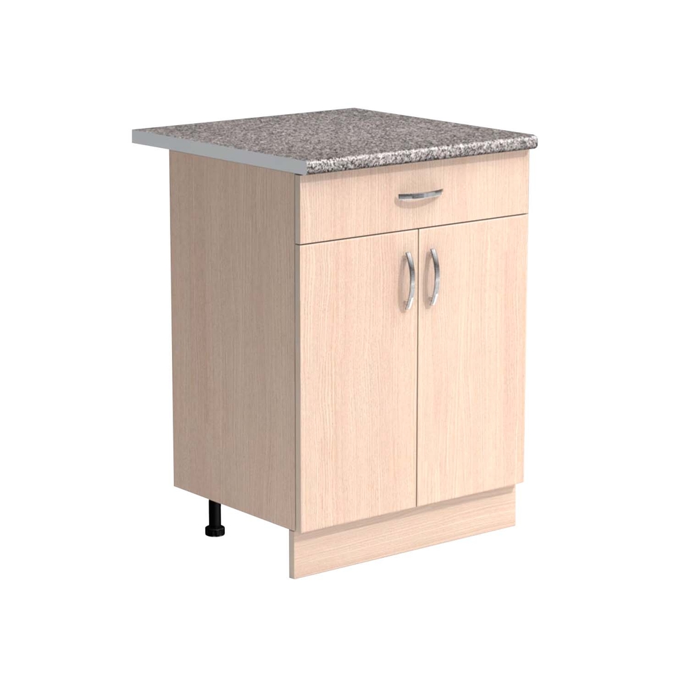 Рабочий стол 60 цвет Дуб млечный (1 ящик) столешница Гранит SANTREK HOME (ЛДСП)