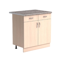 Рабочий стол 80 цвет Дуб млечный (2 ящика) столешница Гранит SANTREK HOME (ЛДСП)