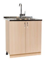 Тумба 80*50 цвет Дуб млечный (2 дверцы) SANTREK HOME (ЛДСП)