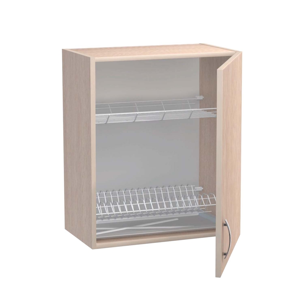 Шкаф для посуды 50 цвет Дуб млечный (под сушку) SANTREK HOME (ЛДСП)