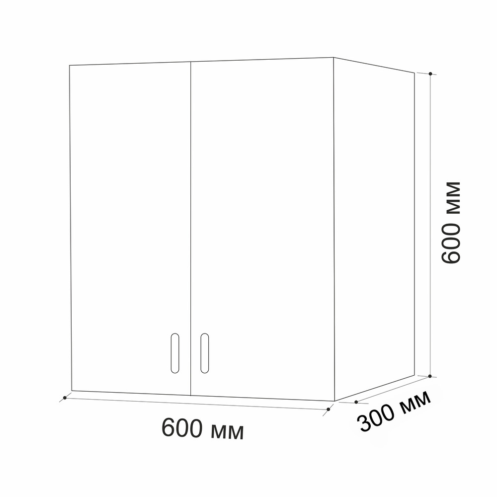 Шкаф для посуды 60 цвет Дуб млечный SANTREK HOME (ЛДСП)