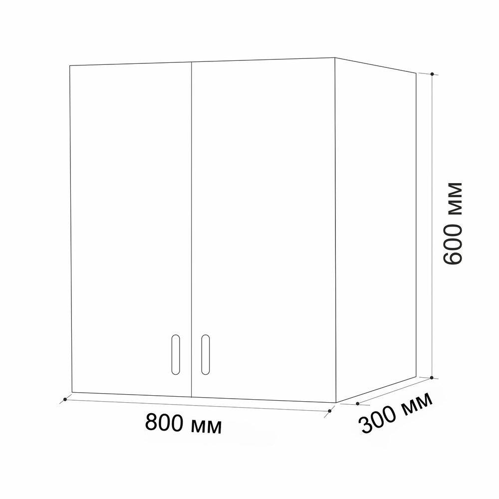 Шкаф для посуды 80 цвет Дуб млечный SANTREK HOME (ЛДСП)