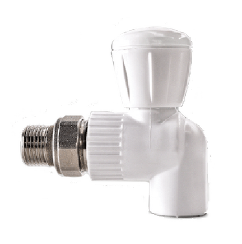 Кран для подключения радиатора угловой 20х1/2" PP-R РВК