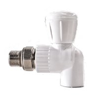 Кран для подключения радиатора угловой 20х1/2" PP-R РВК