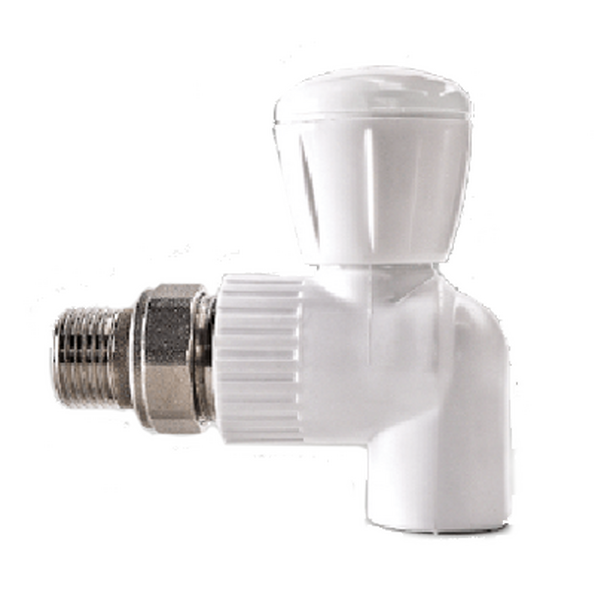 Кран для подключения радиатора угловой 20х1/2" PP-R РВК