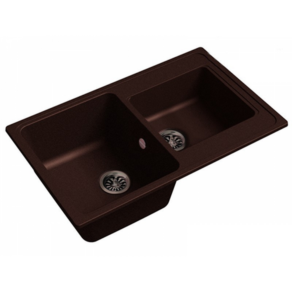 Мойка EWIGSTEIN Elegant 80D 780*480 2 чаши (шоколад)